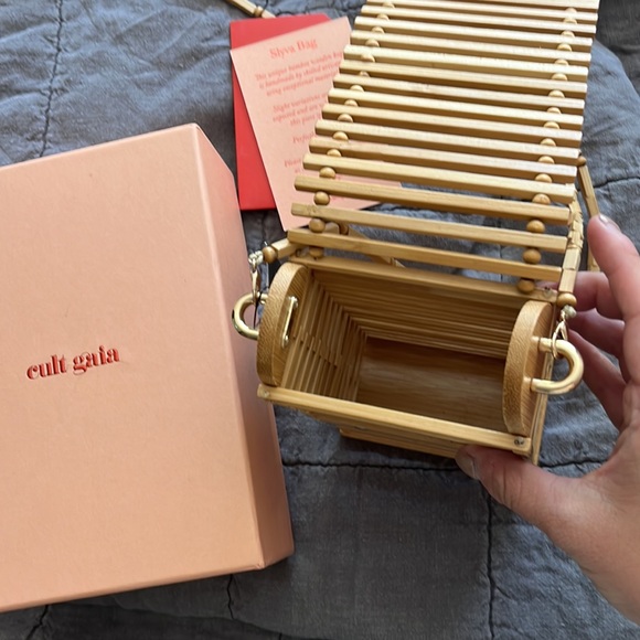 Beautiful Cult Gaia Sylva Bamboo Cage Bag. Hard to find! Comes with box. - Picture 6 of 6